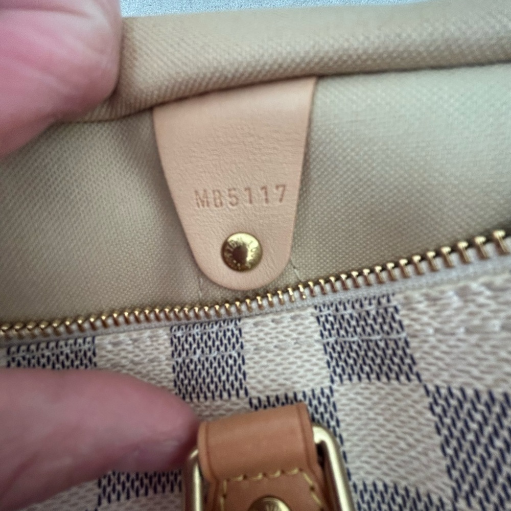 Louis Vuitton White and Gray Checkered Bag - Picture 6 of 6